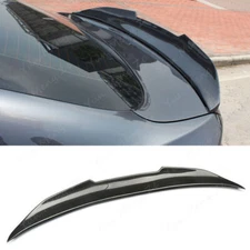 For BMW G82 M4 Coupe Carbon Fiber PSM Style Rear Trunk Tail Spoiler Wing Trim
