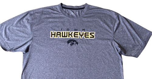 Iowa Hawkeyes Unisex T Shirt Tee XXL Campus Heritage Heather Gray Short Sleeve - Picture 2 of 11