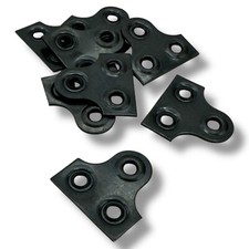 PICTURE MIRROR BLACK HANGING 50x 25mm / 1" GLASS PLATES NICKEL PLATED SECURE