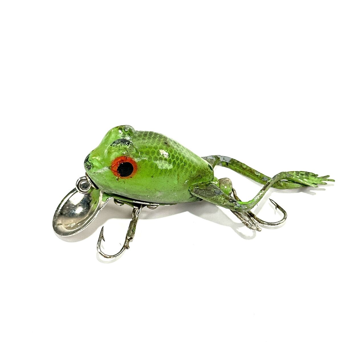 Jensen Froglegs Wiggler Vintage Green Frog Lure Rubber Legs Jensen Froglegs Wiggler Vintage Green Frog Lure Rubber Legs