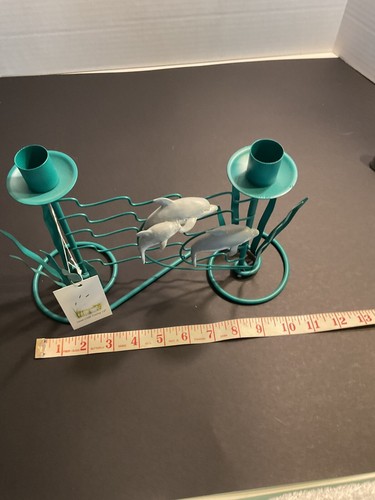 2 candelabros ligeros delfines marsopas Dennis East 2000 - Imagen 6 de 16
