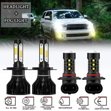 For Toyota Sequoia 2001-2007 4side Combo LED Headlight Bulb + 9006 Fog Light Kit