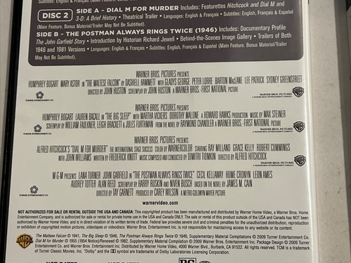 Turner Classic 4 Murder Mysteries Postman Sleep Murder Maltese (dvd 2009) FAIR - Picture 8 of 21