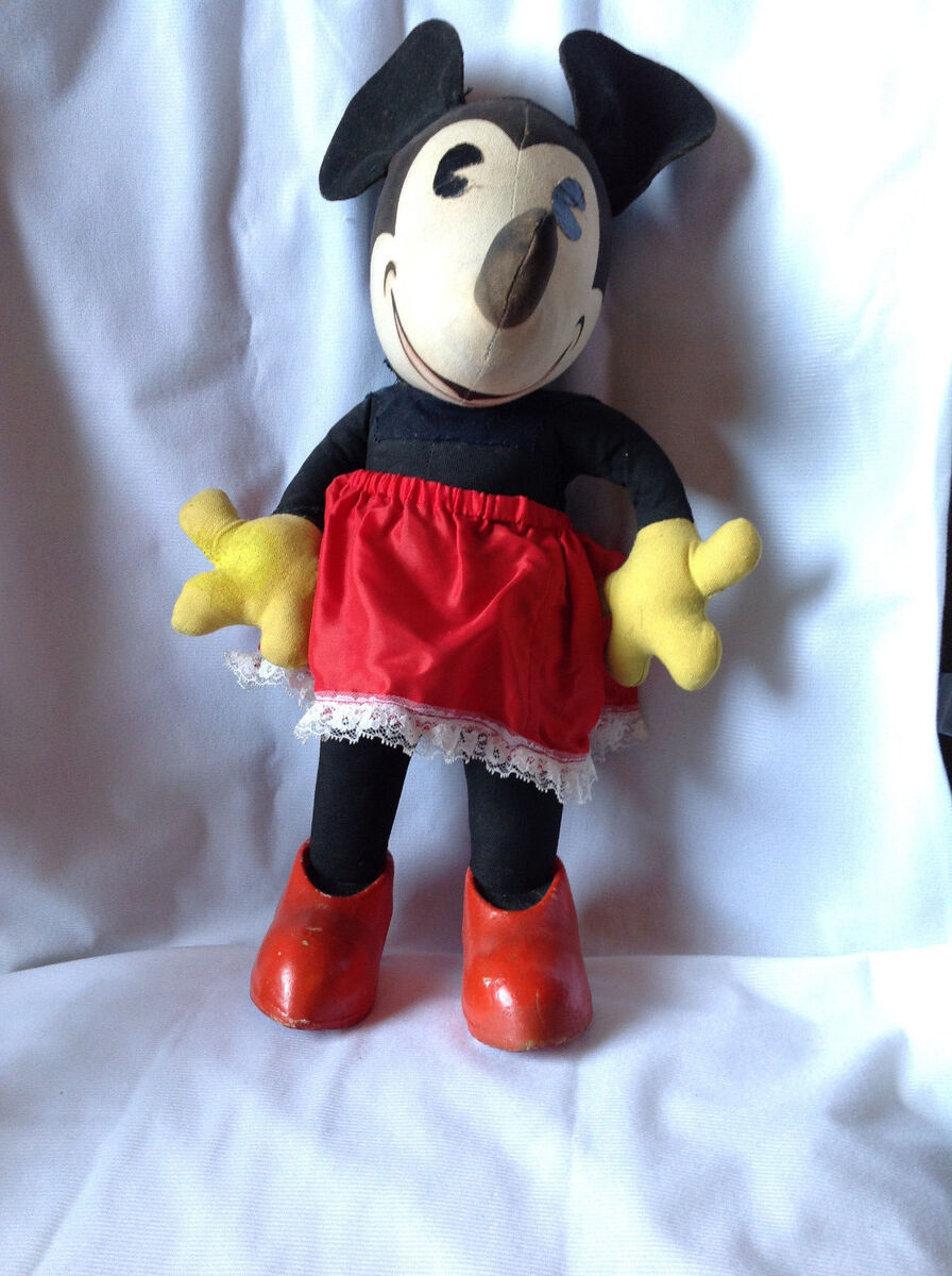 Super Rare Large 1930s Disney Knickerbocker Mickey's Minnie Super Rare Large 1930s Disney Knickerbocker Mickey's Minnie