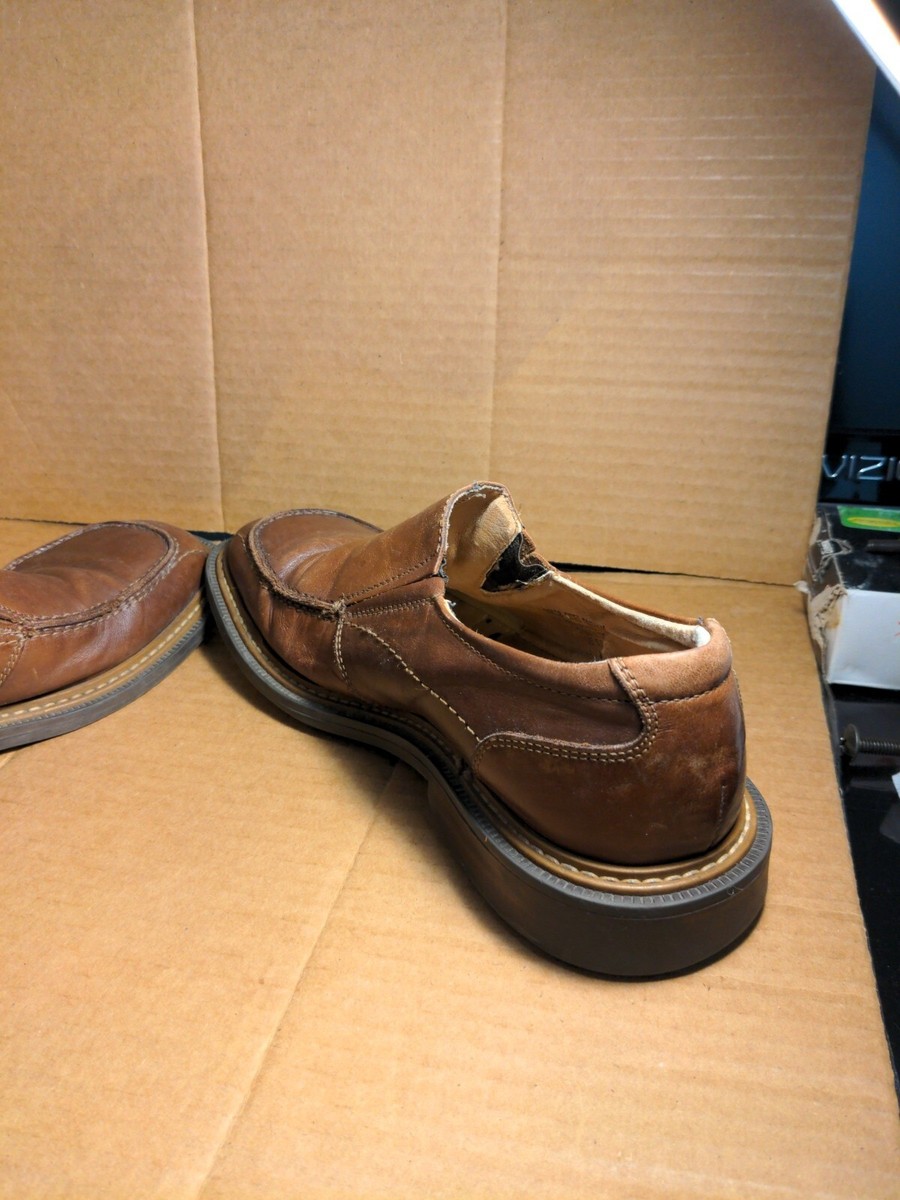 Skechers Collection Leather Shoe Slip On Brown Loafer Men display picture 2