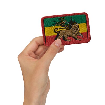 Porte-clés Drapeau Éthiopie – Patch Brodé Rasta – Tissu – Fabriqué En France