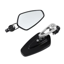 7/8" Universal Handle Bar End Rearview Side Mirrors for Motorcycle Honda Yamaha