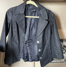 Will Smith Ladys Jacket Black  Small Short 3/4 Sleeves