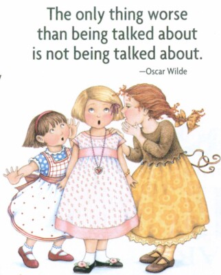 Oscar Wilde-NOT BEING TALKED ABOUT-Handmade Fridge Magnet w/Mary Engelbreit art