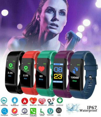 Smart Watch Fitness Activity Tracker Bluetooth Waterproof Heart Rate Sport NEW