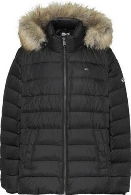 Tommy Jeans TJW CRV BASIC HOODED DOWN JACKET Damen Daunenjacke Steppjacke Kapuze - Bild 1 von 3