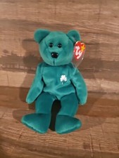 RETIRED 1999 TY BEANIE BABY ERIN IRISH TEDDY BEAR