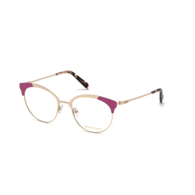 Emilio Pucci EP5086 028 Damen Brille Brillenfassung Brillengestell Gold Pink  52