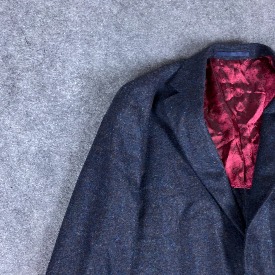 Blazer Oliver Wicks Para Hombres 44L Azul Abrigo Deportivo Chaqueta Bebé Alpaca Dos Botones Foto 3 de 4