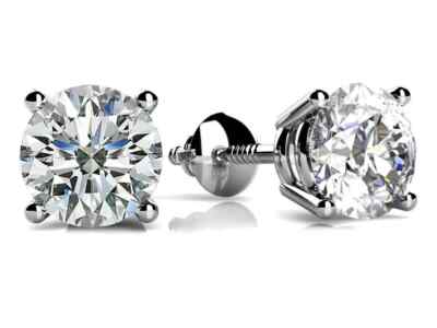 2,00 ct FG VS1/VS2 Rundschliff Lab gezüchteter Diamant Ohrstecker 14k Schraubverschluss