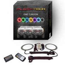 RGB Angel Eye LED Halo kit with RF Remote for 2015-2018 GMC Canyon Headlights