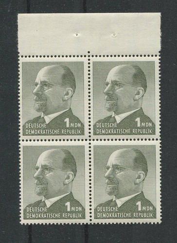 DDR ULBRICHT 1087 y GUTES PAPIER OR-4er-BLOCK postfrisch ** m607