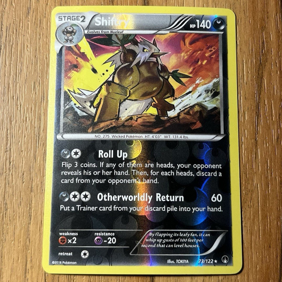 Shiftry 73/122 XY Breakpoint Reverse Holo Pokemon Card NM