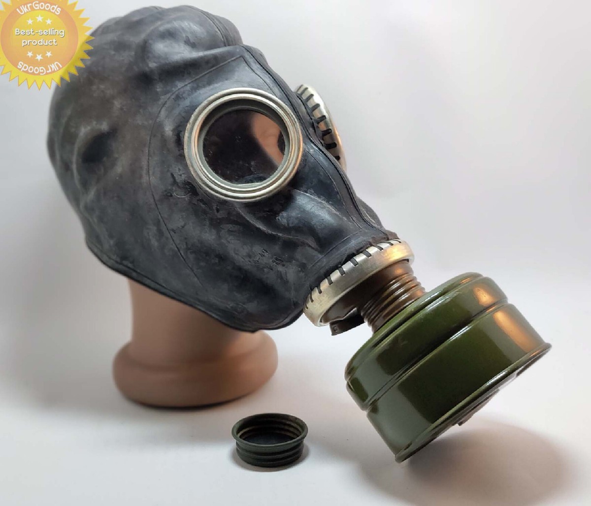 ソ連 赤軍 冷戦期 GP-5 ガスマスク 2個セット（黒）CCCP Black Gas mask GP-5 + Filter Size-2 Medium Soviet USSR Authentic