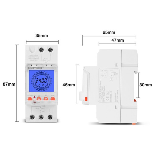 Digital LCD Display 24 Hour Electronic Time Intelligent Analog Timer Switch R1Q9 - Picture 4 of 11