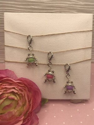  Color Belly Frogs Hand Beaded Charms (stitch markers, knitting, crochet)