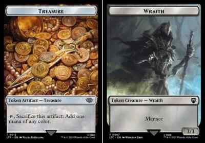 MTG - WRAITH TREASURE DOUBLE-SIDED TOKEN - Lord of the Rings Commander