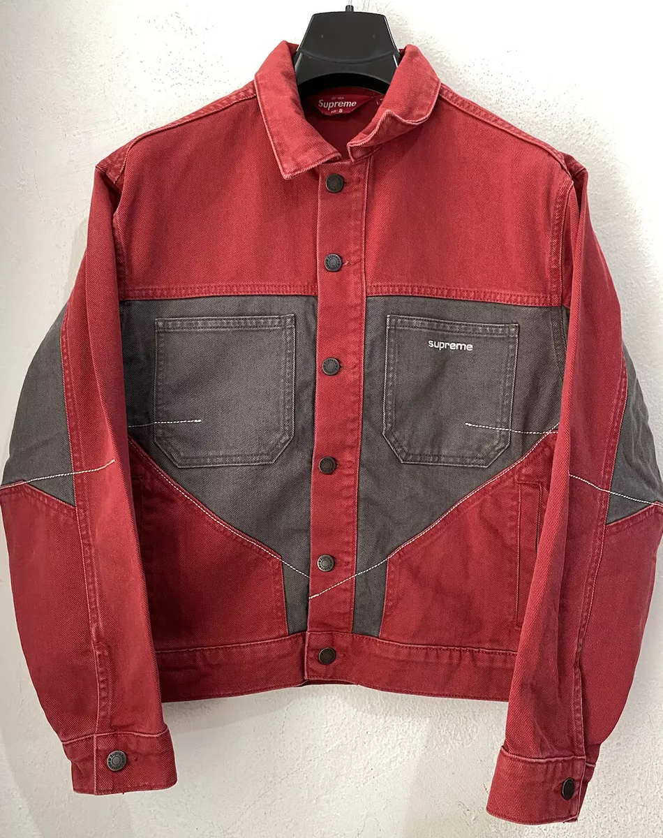 Supreme 2-Tone Paneled Denim Jacket