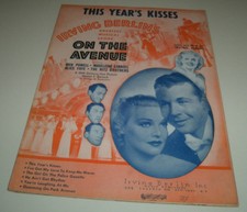 Irving Berlin 1937 sheet music 