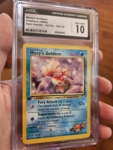 Misty's Goldeen (1st Edition) graded CGC 10 for sale on eBay