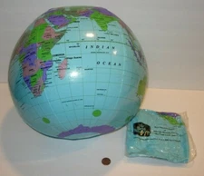 Best Western Inflatable World Globe Map Beach Ball 13" childs pool learning toy