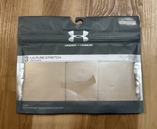 Under Armour UA Pure Stretch Nude Thong Underwear Pantie 3-Pack Size XL