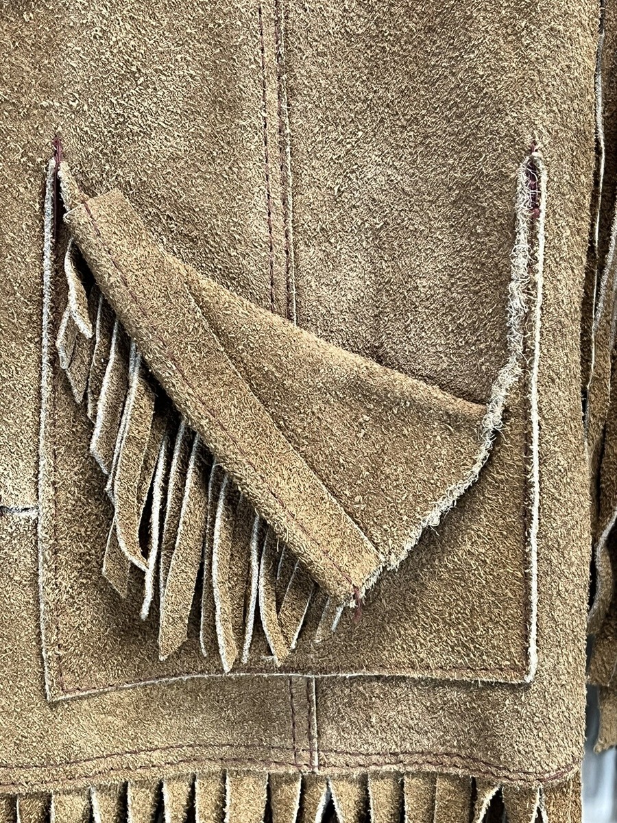 Vintage Kids Jo-o-Kay Fringe Leather Jacket Western READ 50's 60's