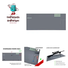 43”X18” Large Gun Cleaning Mat Non-Slip Rubber Magnetic Padded Cleaning Mat S...