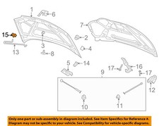 01 16 Aveo Hood Hood Components Support Rod Support New Genuine GM OEM 96540969