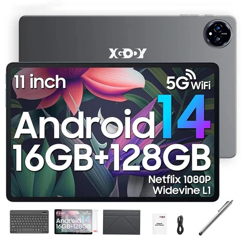11" WIFI Tablet Android 14 HD 256GB Tablet Pad Octa-Core Netflix Dual Camera.