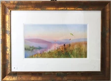 Framed Watercolor Landscape by Carodilan – 20”x13.5