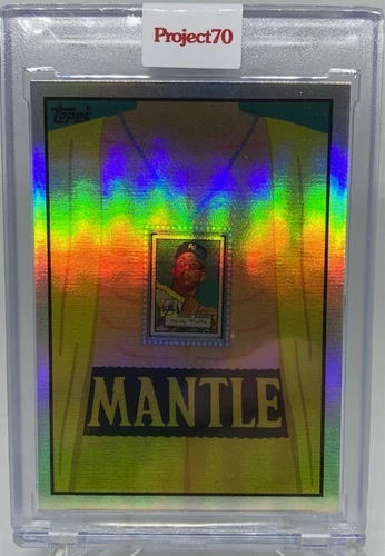 Topps Project 70 #321 1952  Mickey Mantle K. Shore Rainbow Foil 67/70 Logan Paul