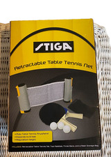 NIB STIGA Take Anywhere Retractable Table Tennis Net, Paddles,3 Balls, Storage