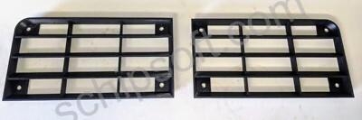 Camaro Z28 Front Grilles Pair - Black ABS Plastic, Fits 1982-1984 3rd Gen Chevrolet Camaro Z28