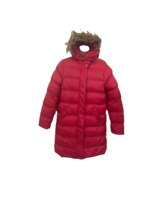 Brave Soul Red Puffer Parka mid length Coat Size M /12 SEE LAST