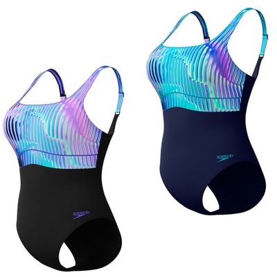 Speedo Badeanzug Wassergymnastik Schwimanzug chlorresistent Cntr Eclps PT Damen