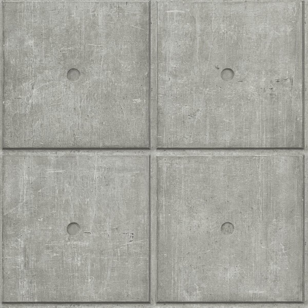 Rasch Vliestapete 499438 Factory V, Metallplatten Grau, 10,05 X 0,53 M-image