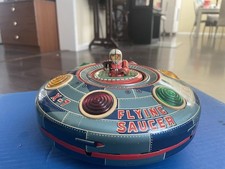 Japanese Tin Battery X-7 Flying Saucer Toy
