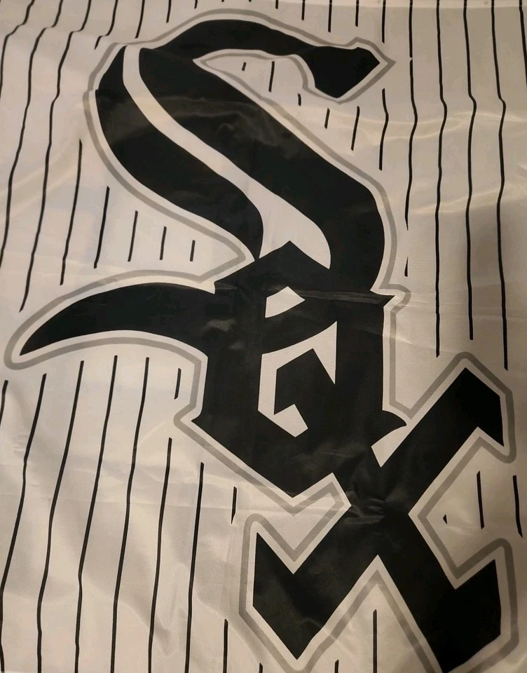 Wincraft Brand White Black Chicago White Sox Striped Flag 60" x 35" Rally - Image 2 of 4