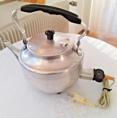 Vintage Soviet Electric Kettle Kitchen Decor Metal USSR Teapot
