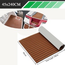 240x45cm Teak EVA Foam Boat Yacht Flooring Mat Decking Rug Self-adhesive Pad