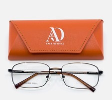 NEW SUCCESS SS-286 ANT BROWN Unisex Rectangle Full Rim Eyeglasses 56-18-145 B:37