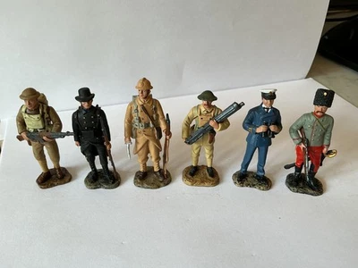 6 Soldats de plomb Guerre Mondiale 1914/1918 Allemagne Gb Us be 1914-16-18 - Photo 1/3