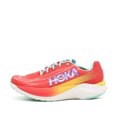 Hoka One Herren Mach X Sportschuhe Rot Gelb Leichtgewicht Laufschuhe EU 46