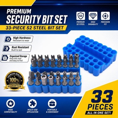 Hex Star Spanner Tri Wing Screwdriver 33Torx Bit Set Tamper Proof Security Torq